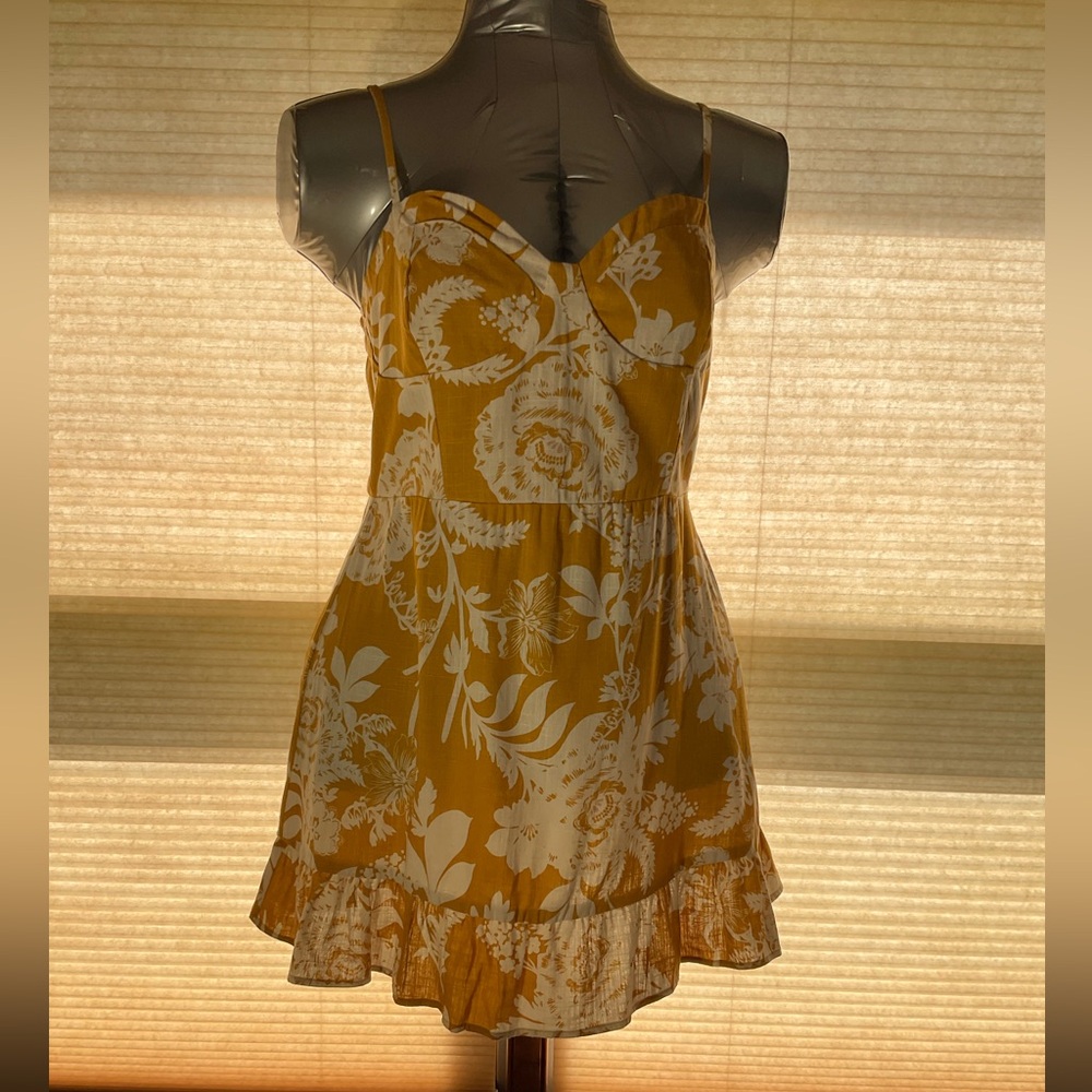 Wild Fable Women’s Size Large Sun Dress with Spaghetti Straps (Target) Linen